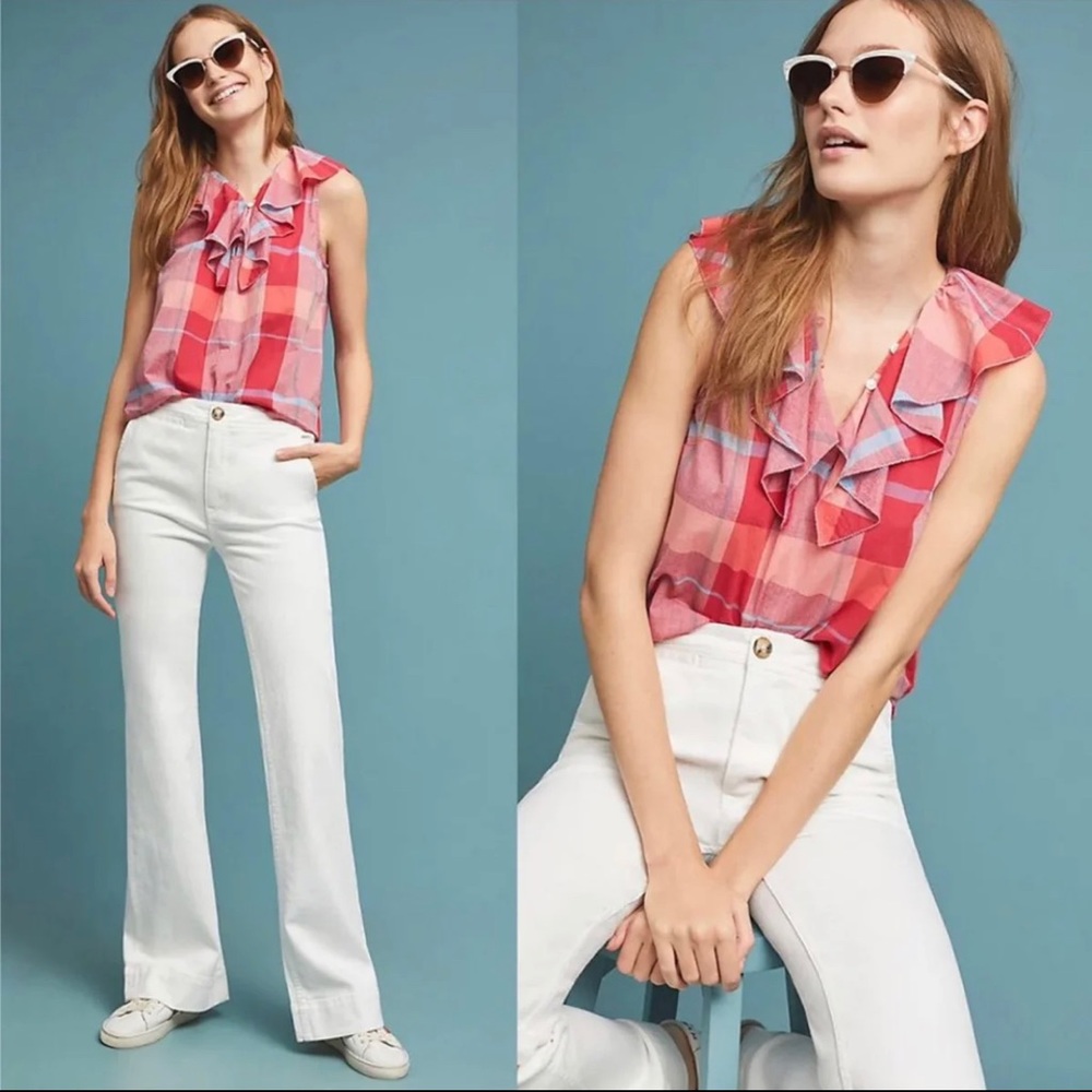 Anthro Andover Ruffle Tank